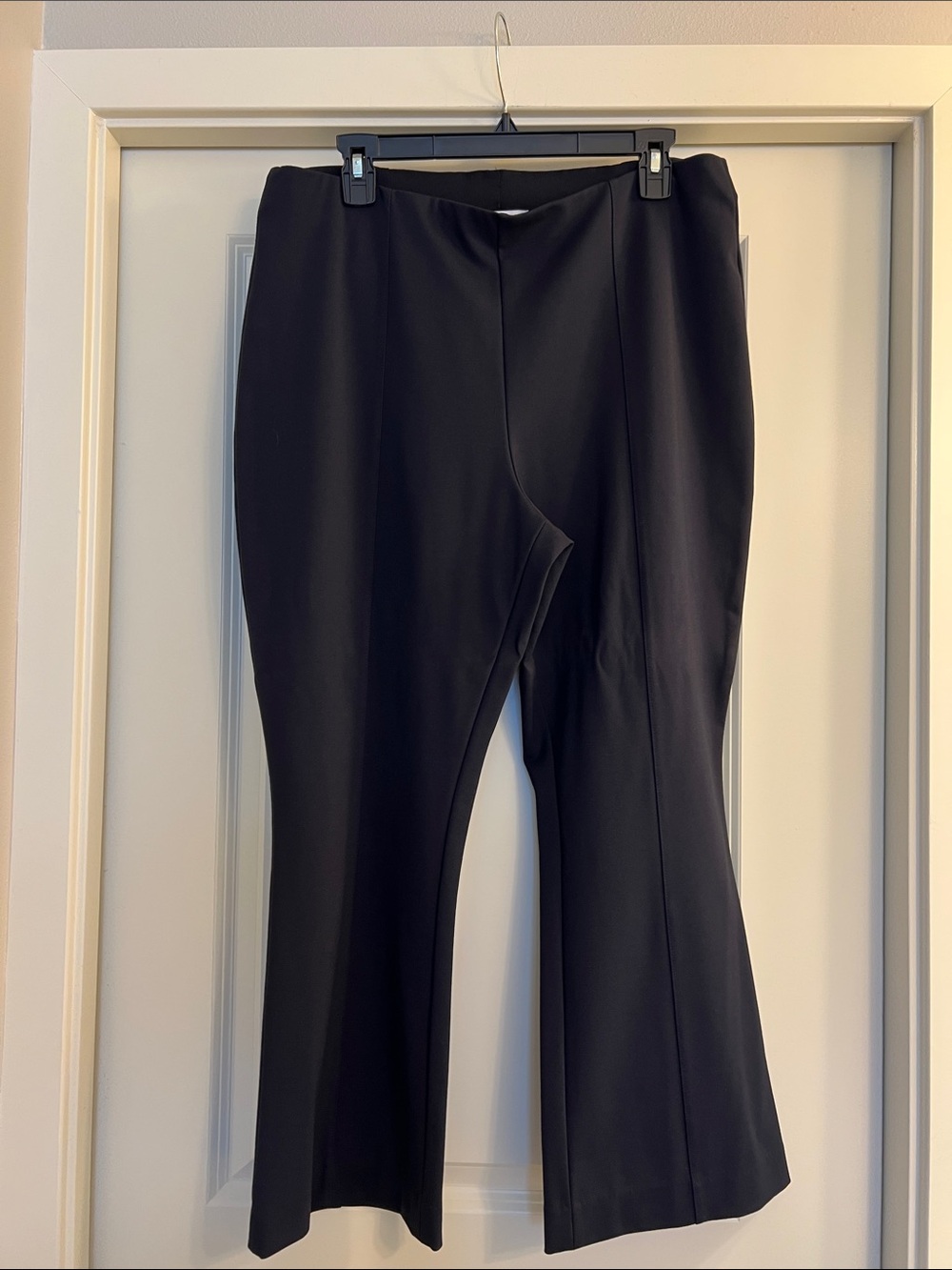 Calvin Klein Black Boot-Cut Stretch Dress Pants